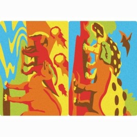 Piešimo smėliu rinkinys SABBIARELLI Dinozaurai smėlyje